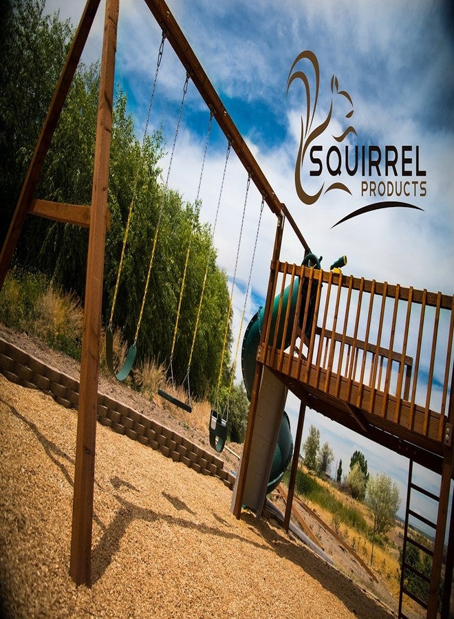 Squirrel Products Heavy Duty Swing Seat - Swing Set Accessories Swing Seat Replacement and Carabiners for Easy Install - Red - Image 2